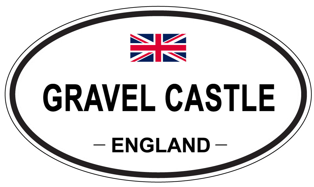 GRAVEL CASTLE, ENGLAND - Oval Sticker