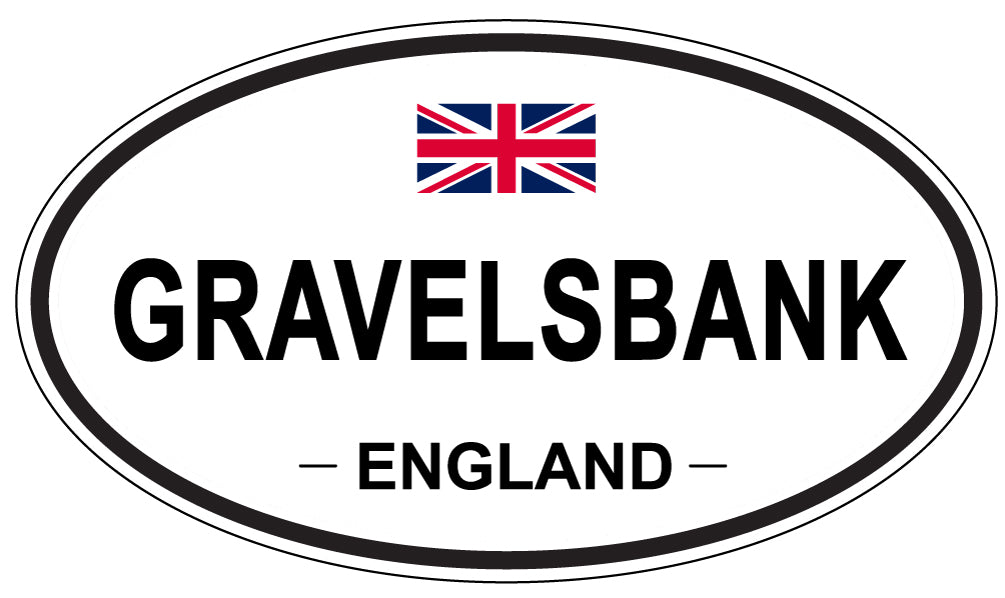 GRAVELSBANK, ENGLAND - Oval Sticker