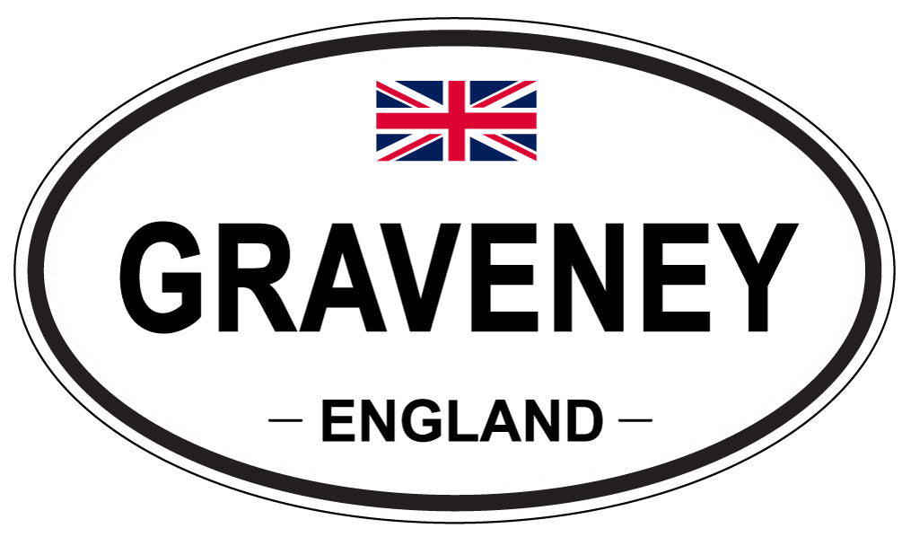 GRAVENEY, ENGLAND - Oval Sticker