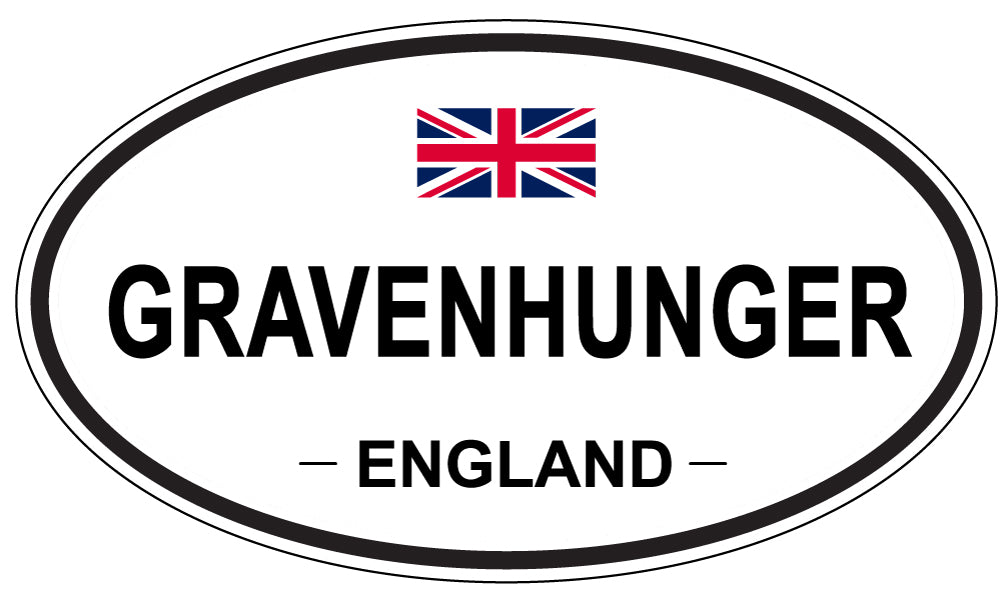 GRAVENHUNGER, ENGLAND - Oval Sticker
