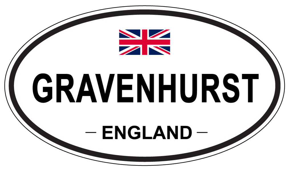 GRAVENHURST, ENGLAND - Oval Sticker