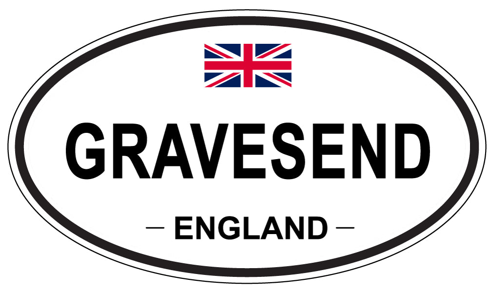 GRAVESEND, ENGLAND - Oval Sticker