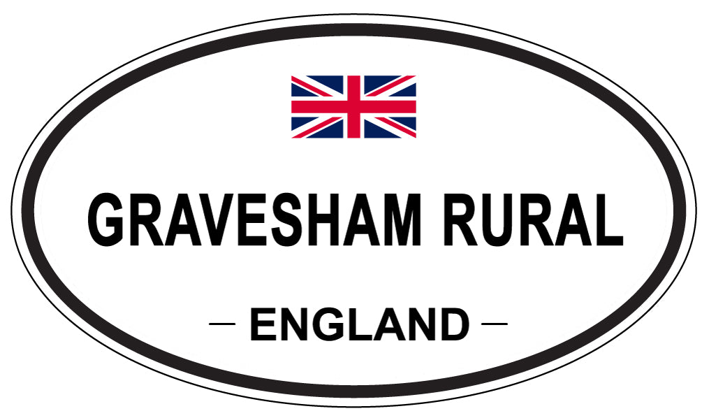 GRAVESHAM RURAL, England - Oval Magnet