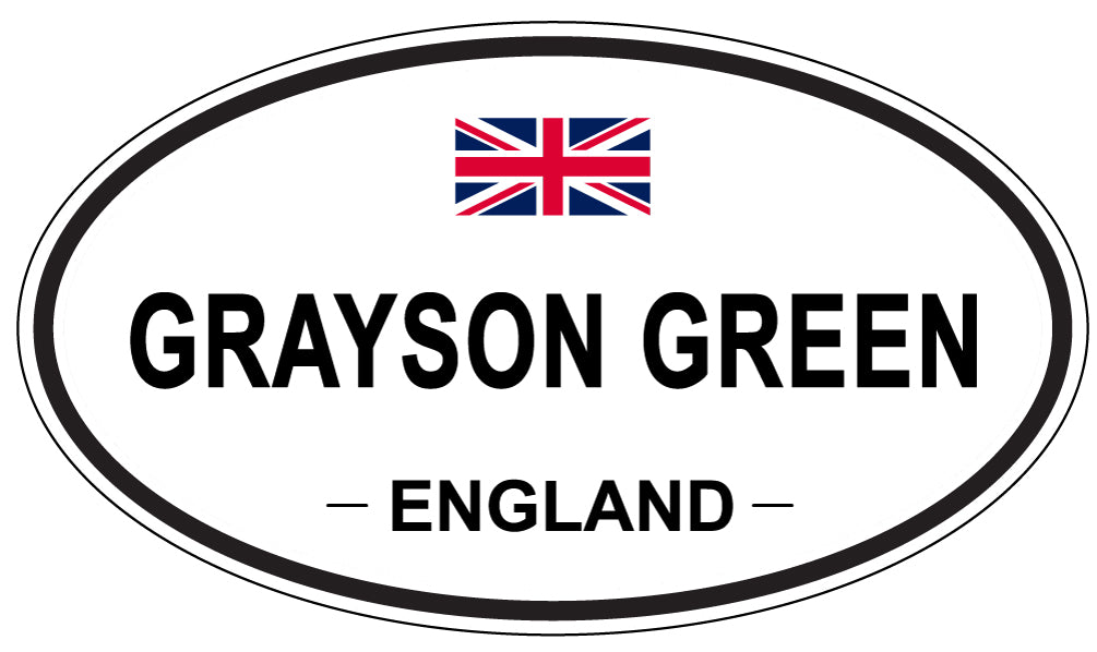 GRAYSON GREEN, ENGLAND - Oval Sticker