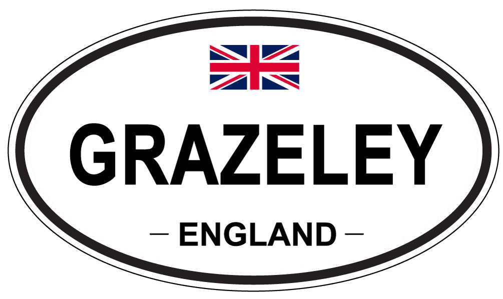 GRAZELEY, ENGLAND - Oval Sticker