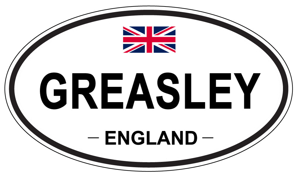 GREASLEY, ENGLAND - Oval Sticker