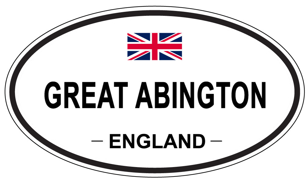 GREAT ABINGTON, ENGLAND - Oval Sticker