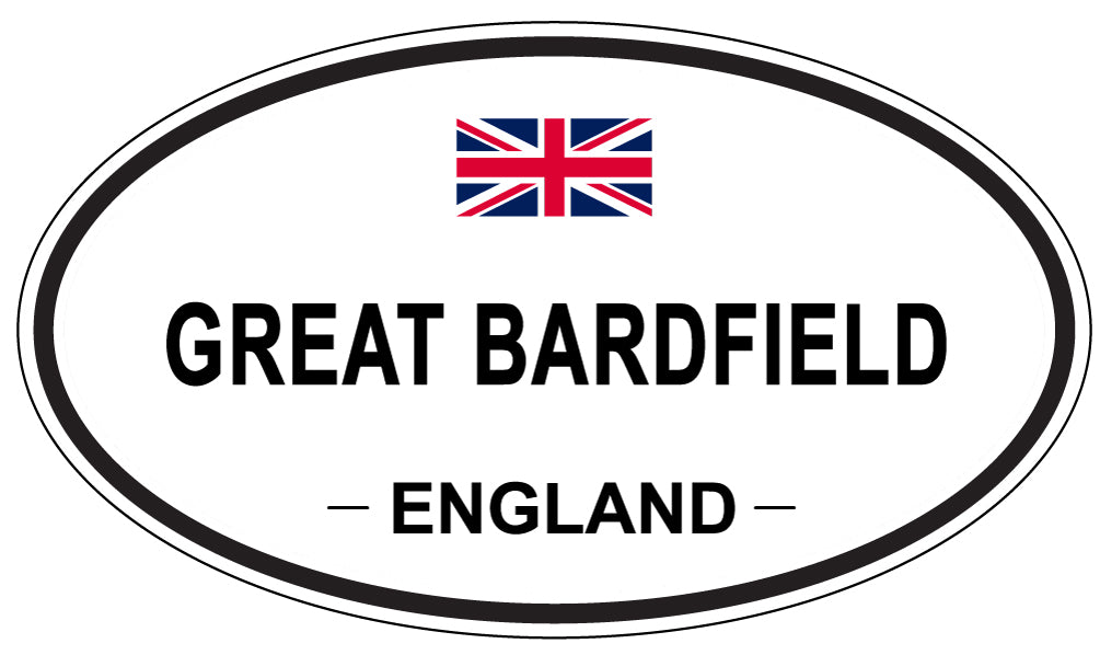 GREAT BARDFIELD, ENGLAND - Oval Sticker
