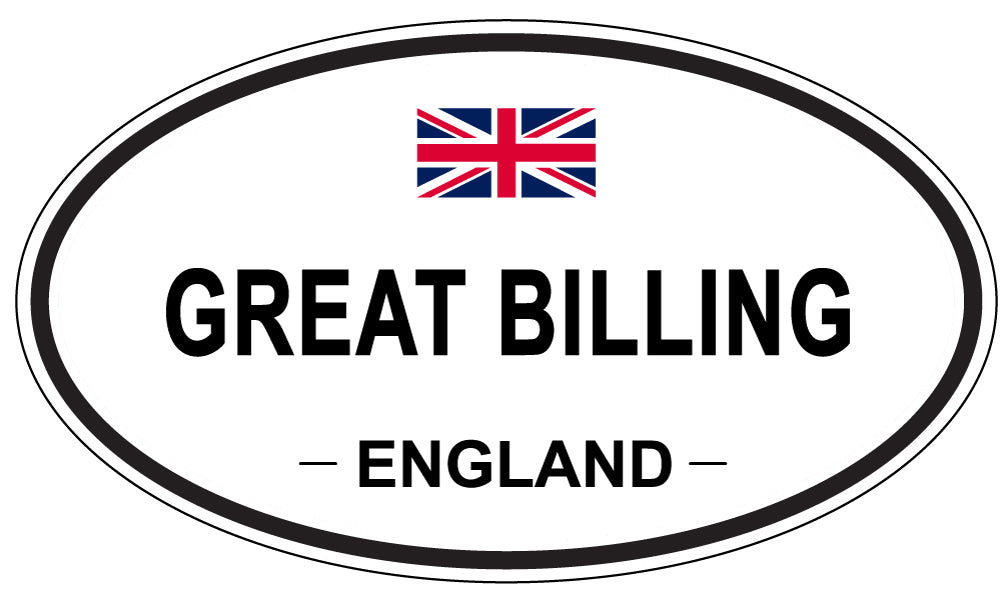 GREAT BILLING, ENGLAND - Oval Sticker