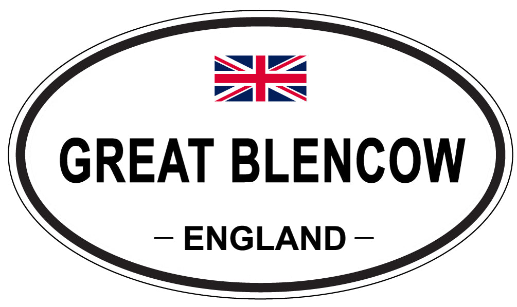 GREAT BLENCOW, ENGLAND - Oval Sticker