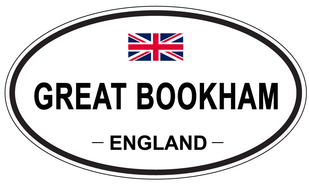 GREAT BOOKHAM, ENGLAND - Oval Sticker
