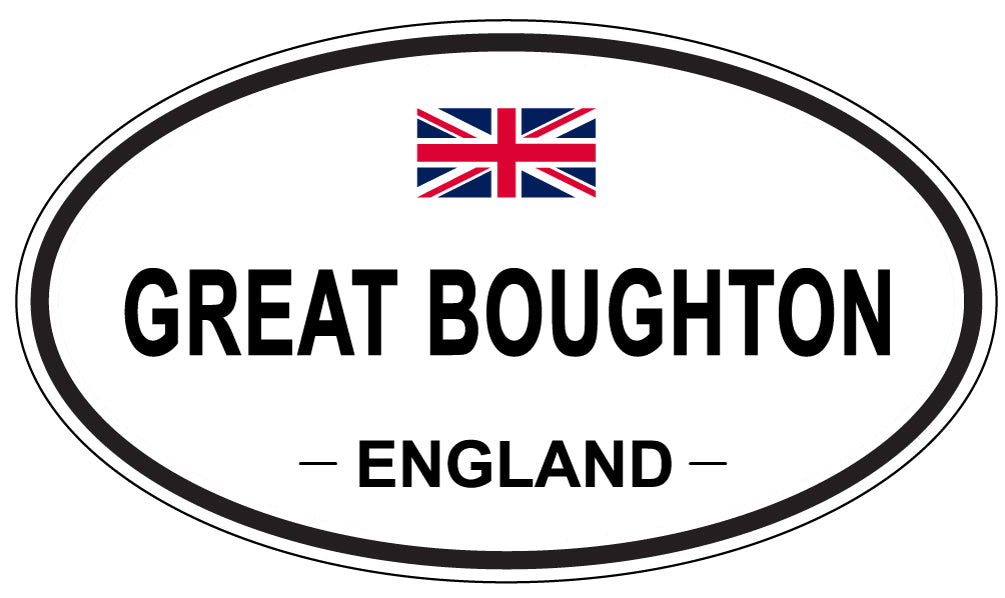 GREAT BOUGHTON, ENGLAND - Oval Sticker