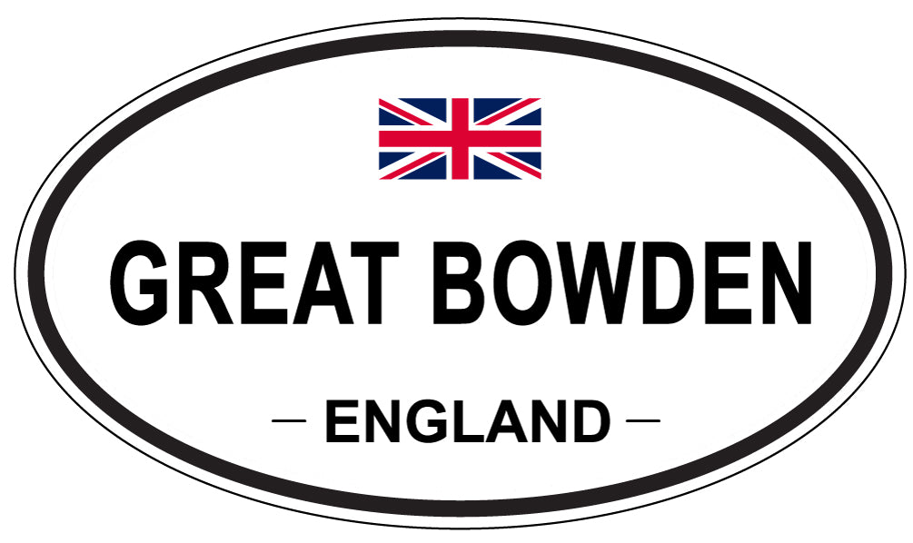 GREAT BOWDEN, ENGLAND - Oval Sticker