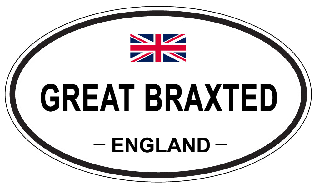 GREAT BRAXTED, ENGLAND - Oval Sticker