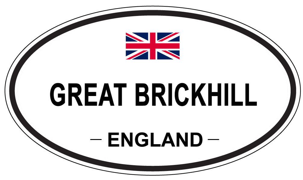 GREAT BRICKHILL, ENGLAND - Oval Sticker