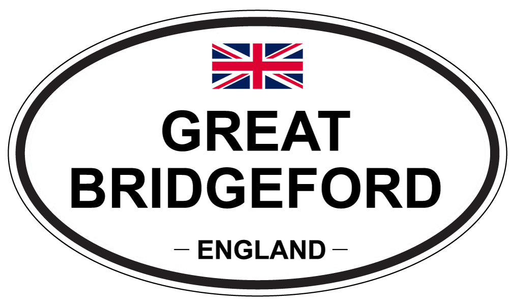 GREAT BRIDGEFORD, ENGLAND - Oval Sticker