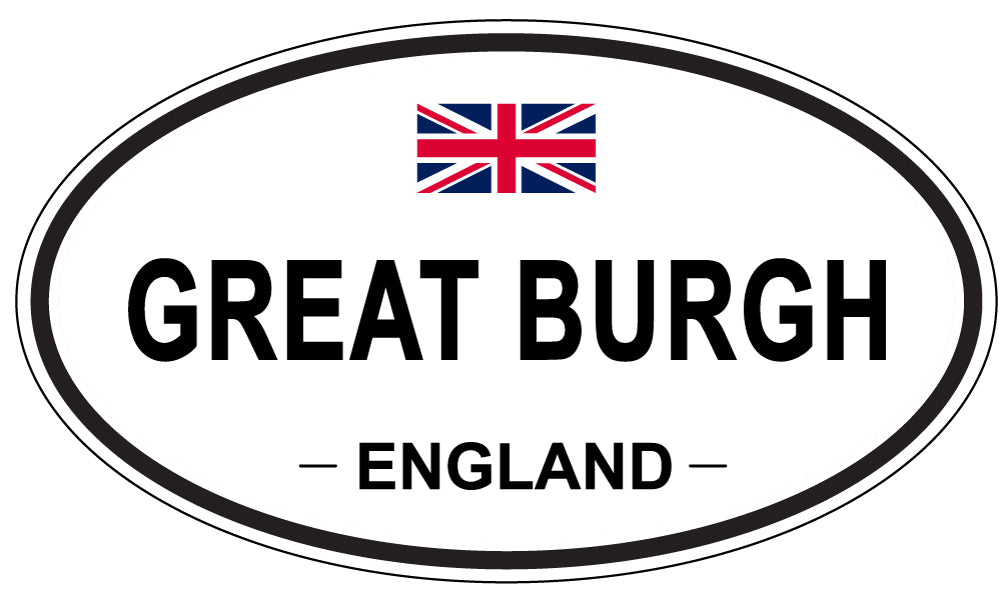 GREAT BURGH, ENGLAND - Oval Sticker