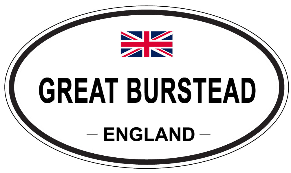 GREAT BURSTEAD, ENGLAND - Oval Sticker