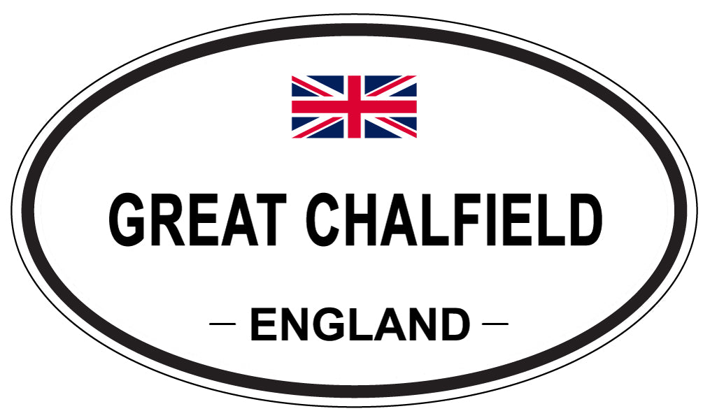 GREAT CHALFIELD, ENGLAND - Oval Sticker