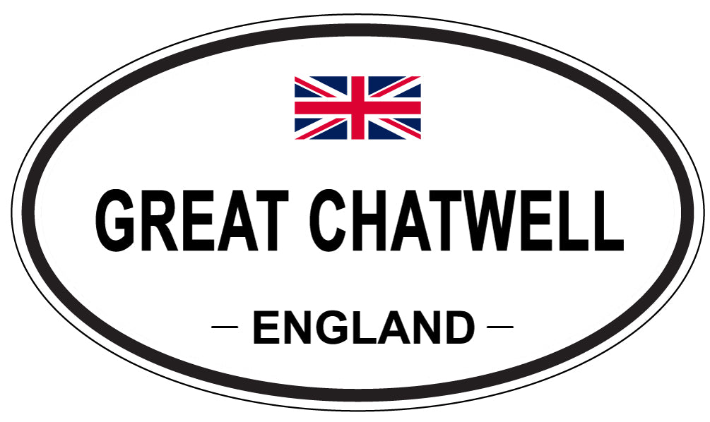 GREAT CHATWELL, ENGLAND - Oval Sticker