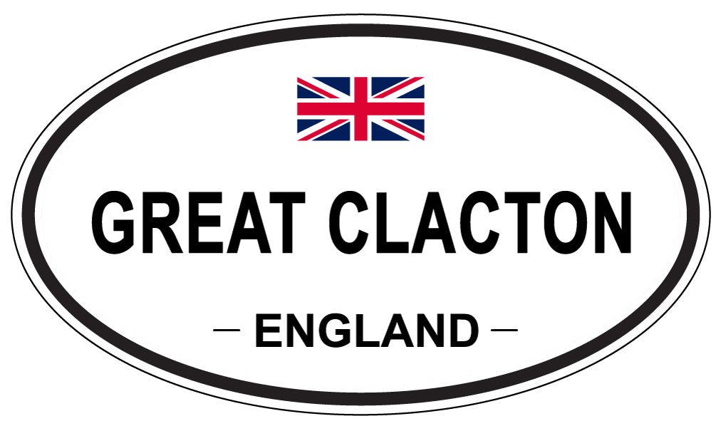 GREAT CLACTON, ENGLAND - Oval Sticker
