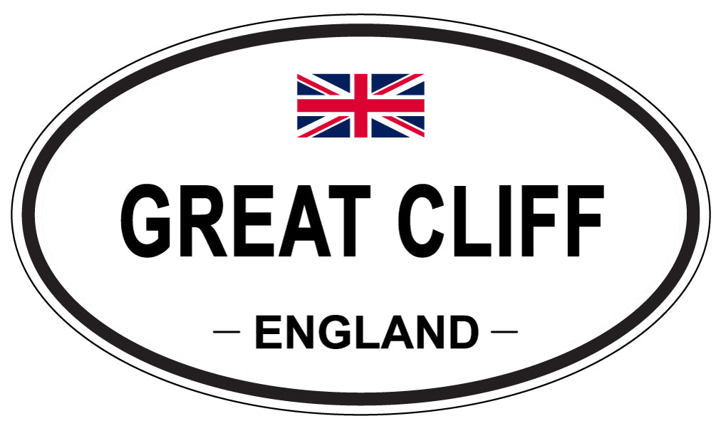 GREAT CLIFF, ENGLAND - Oval Sticker