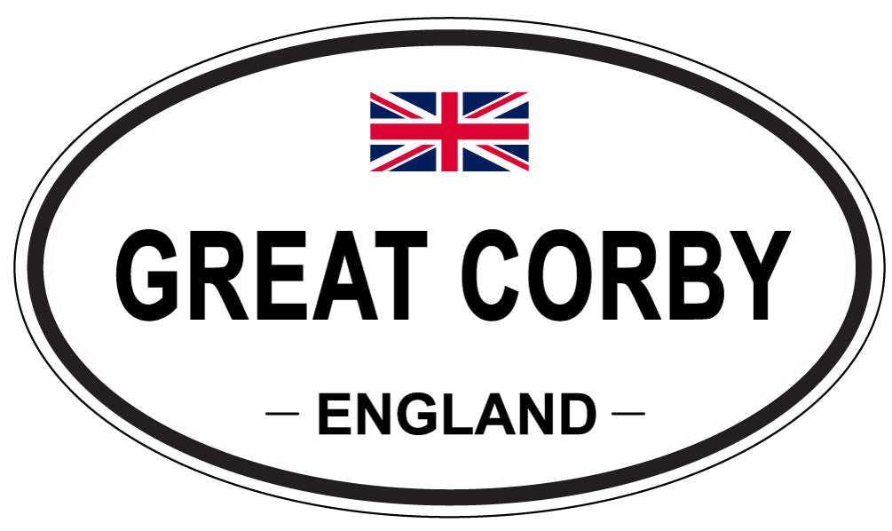GREAT CORBY, ENGLAND - Oval Sticker