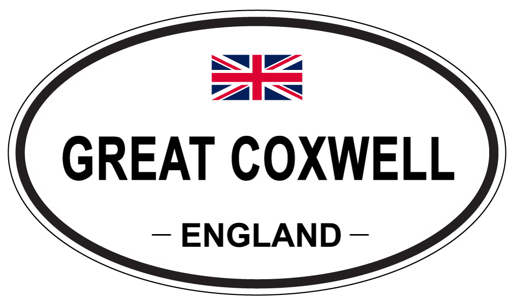 GREAT COXWELL, ENGLAND - Oval Sticker