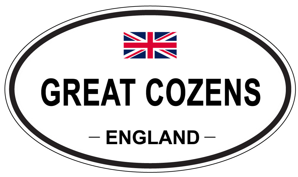 GREAT COZENS, ENGLAND - Oval Sticker