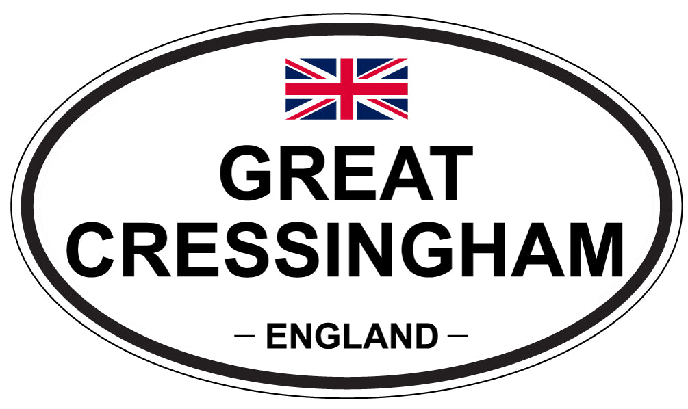 GREAT CRESSINGHAM, ENGLAND - Oval Sticker
