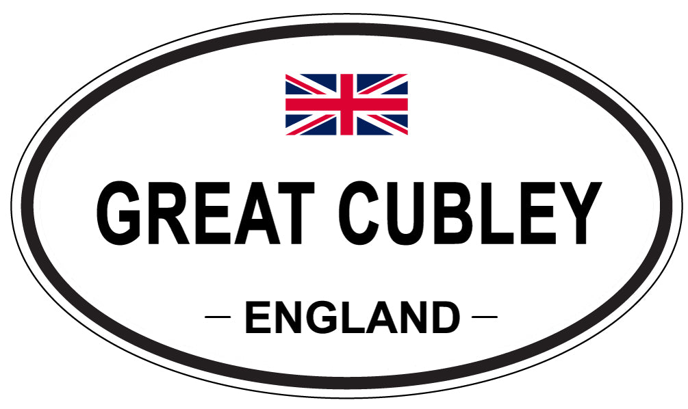 GREAT CUBLEY, ENGLAND - Oval Sticker