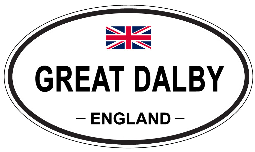 GREAT DALBY, ENGLAND - Oval Sticker