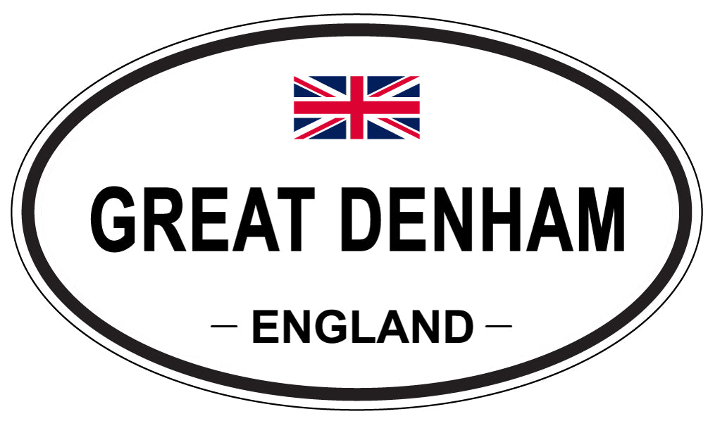 GREAT DENHAM, ENGLAND - Oval Sticker