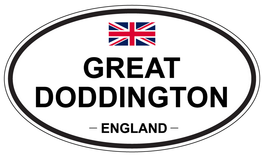 GREAT DODDINGTON, ENGLAND - Oval Sticker