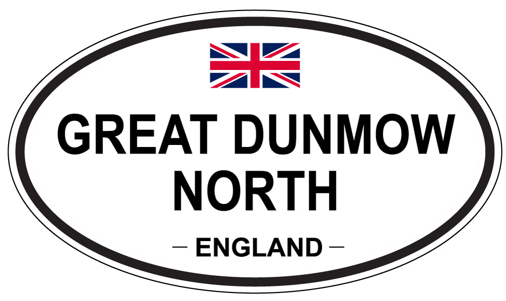 GREAT DUNMOW NORTH, ENGLAND - Oval Sticker