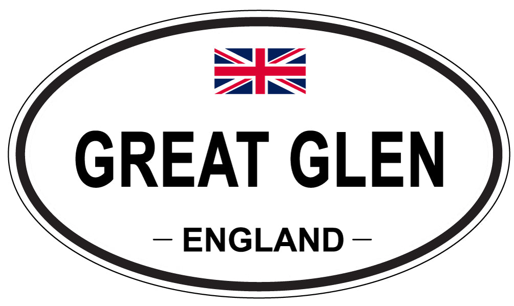 GREAT GLEN, ENGLAND - Oval Sticker