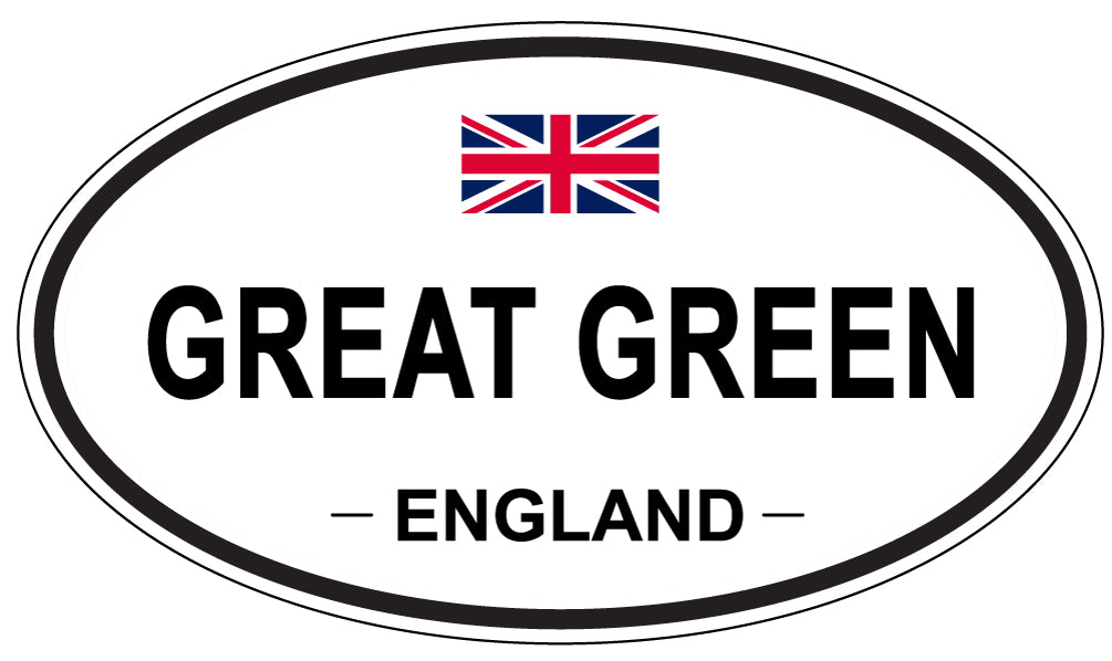 GREAT GREEN, ENGLAND - Oval Sticker