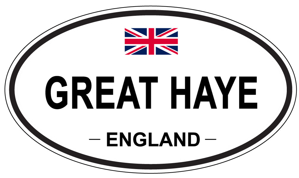 GREAT HAYE, ENGLAND - Oval Sticker