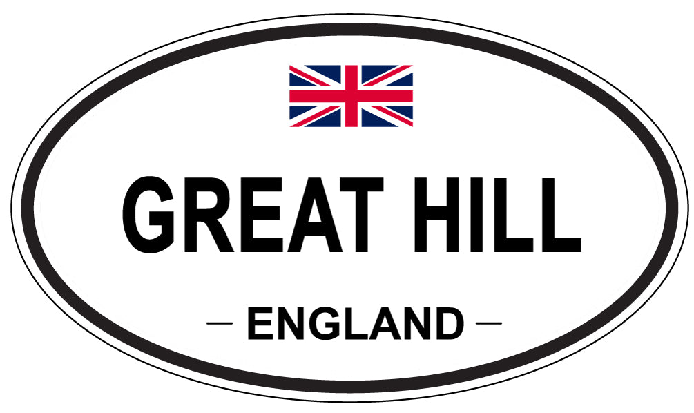 GREAT HILL, ENGLAND - Oval Sticker