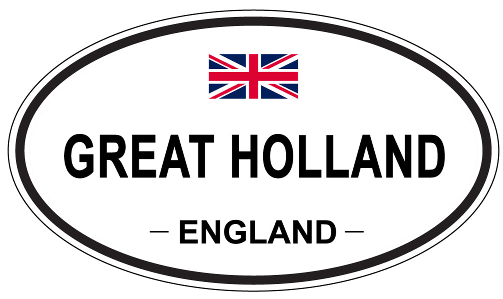 GREAT HOLLAND, ENGLAND - Oval Sticker