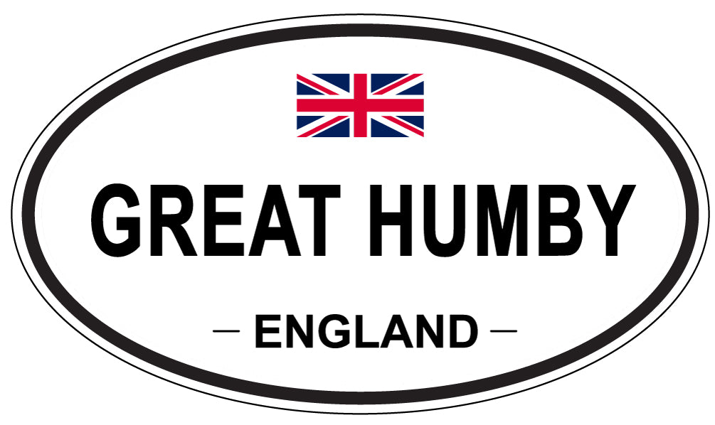 GREAT HUMBY, ENGLAND - Oval Sticker