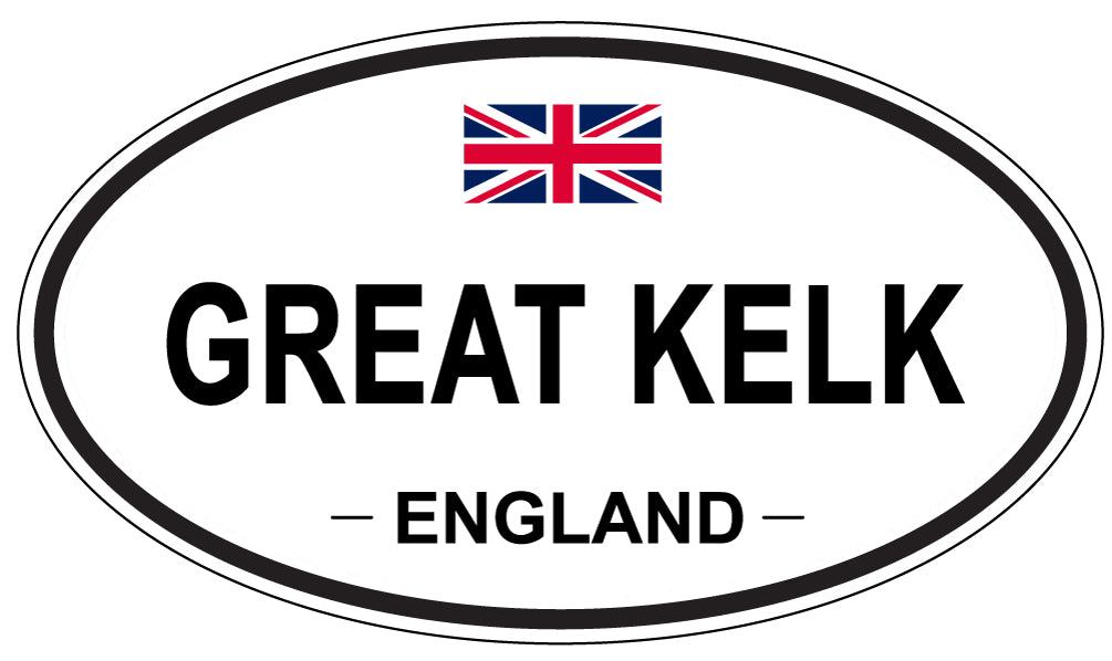GREAT KELK, ENGLAND - Oval Sticker