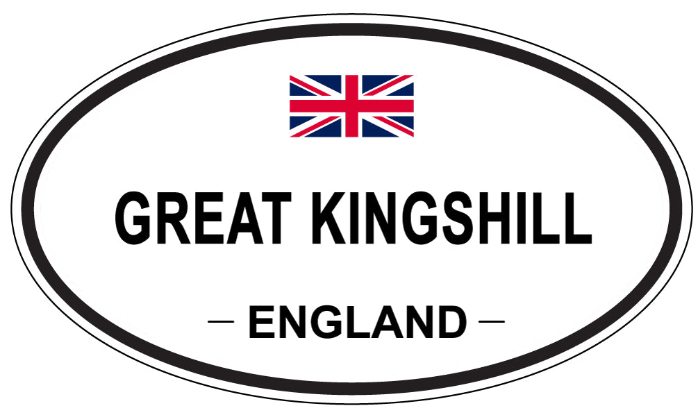 GREAT KINGSHILL, ENGLAND - Oval Sticker