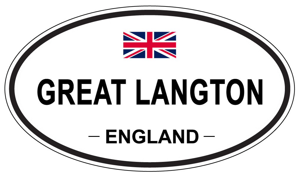 GREAT LANGTON, ENGLAND - Oval Sticker