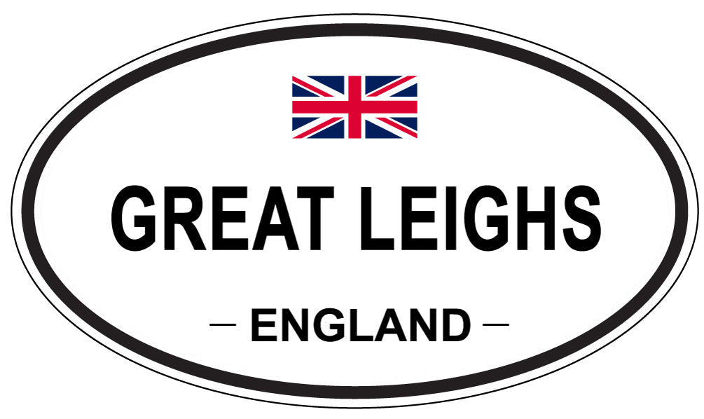GREAT LEIGHS, ENGLAND - Oval Sticker