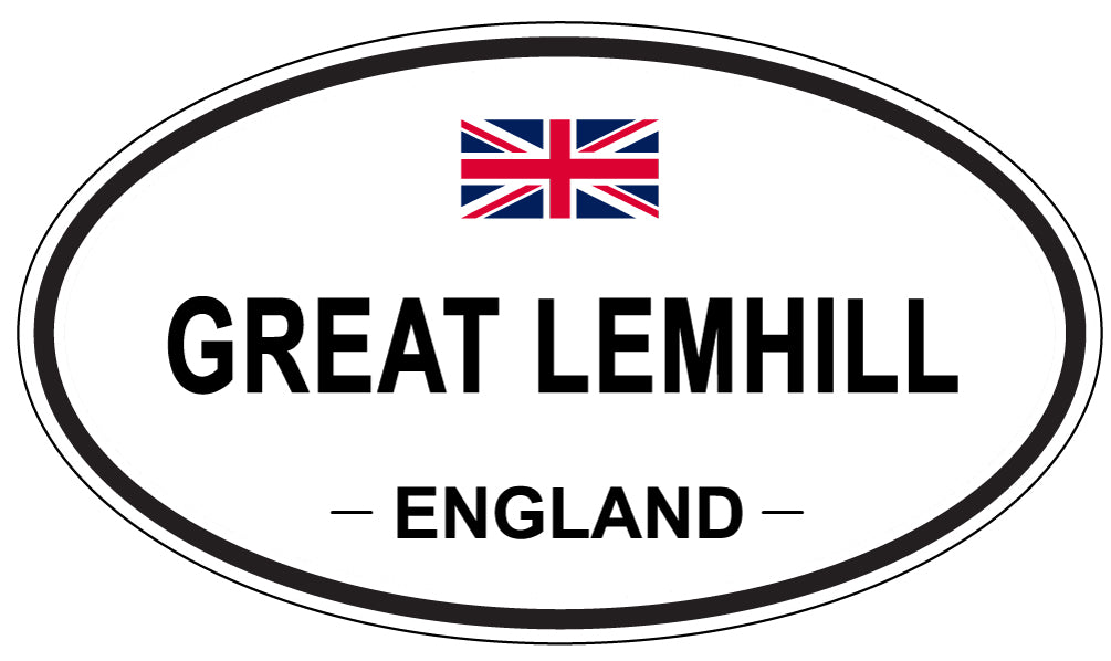 GREAT LEMHILL, ENGLAND - Oval Sticker