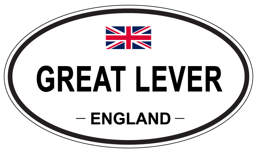 GREAT LEVER, ENGLAND - Oval Sticker