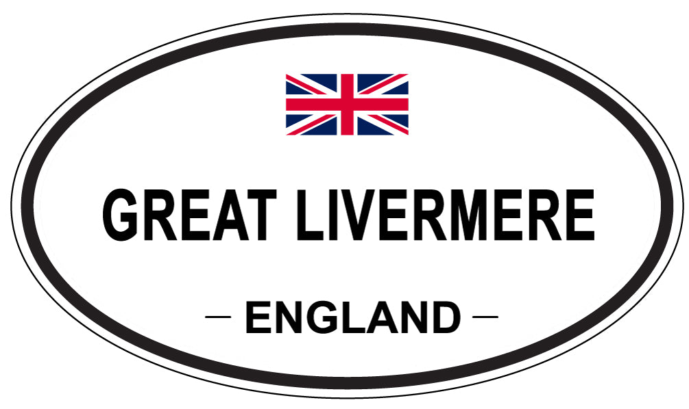 GREAT LIVERMERE, ENGLAND - Oval Sticker