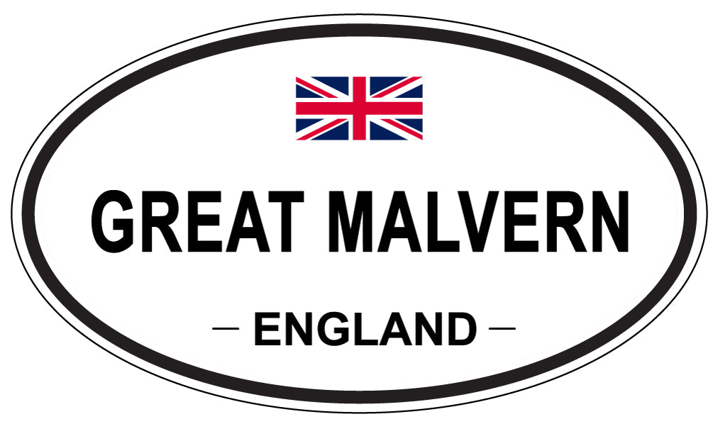 GREAT MALVERN, ENGLAND - Oval Sticker