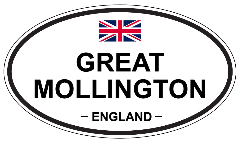 GREAT MOLLINGTON, ENGLAND - Oval Sticker